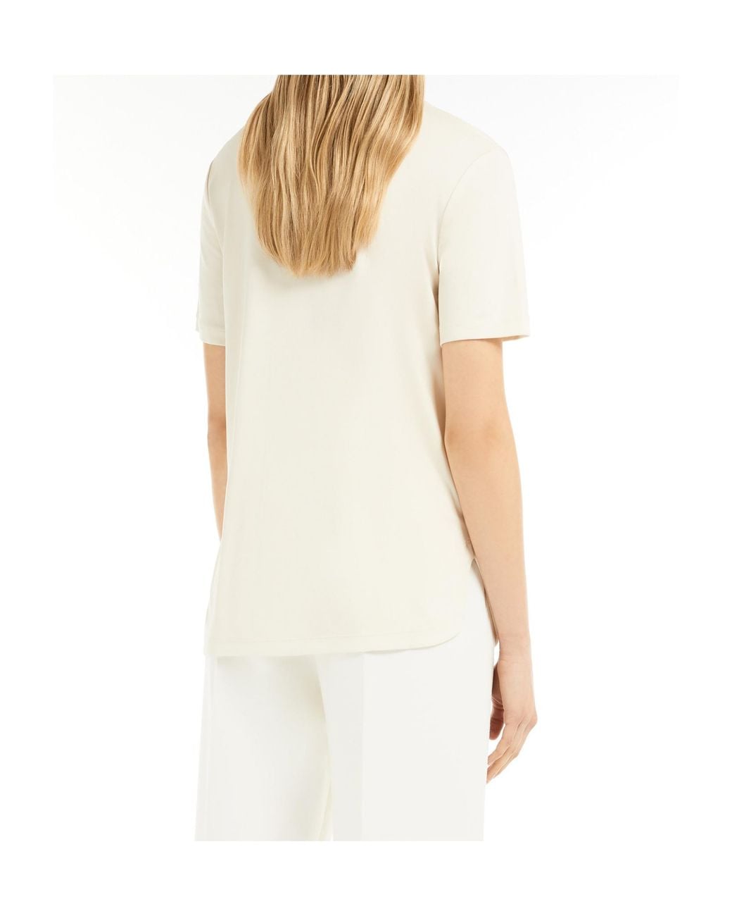 Max Mara White Carena Crewneck T-Shirt