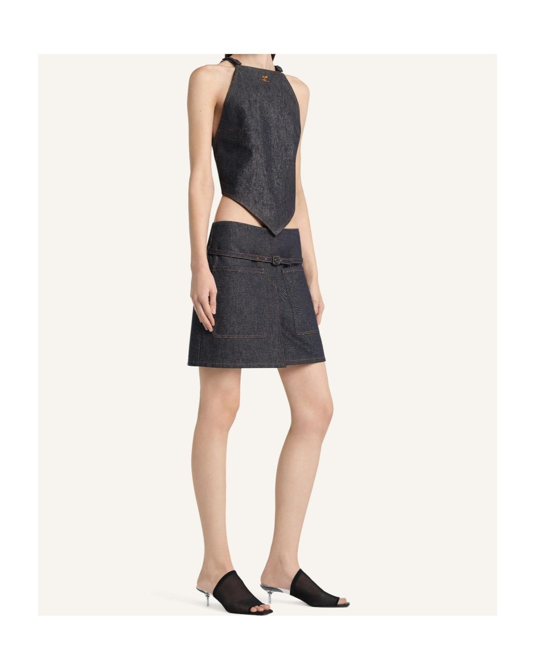 Courreges Blue Sleeveless Top