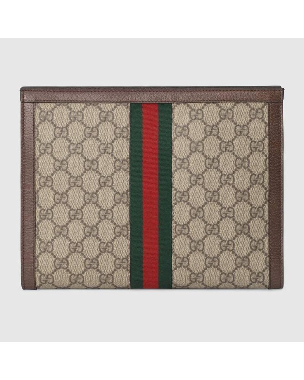 Gucci Metallic Ophidia Monogrammed Pouch