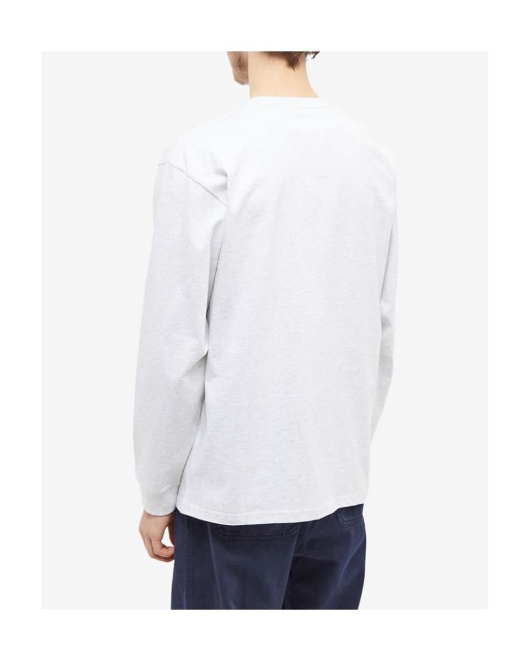 Carhartt White Logo Long-Sleeve T-Shirt for men