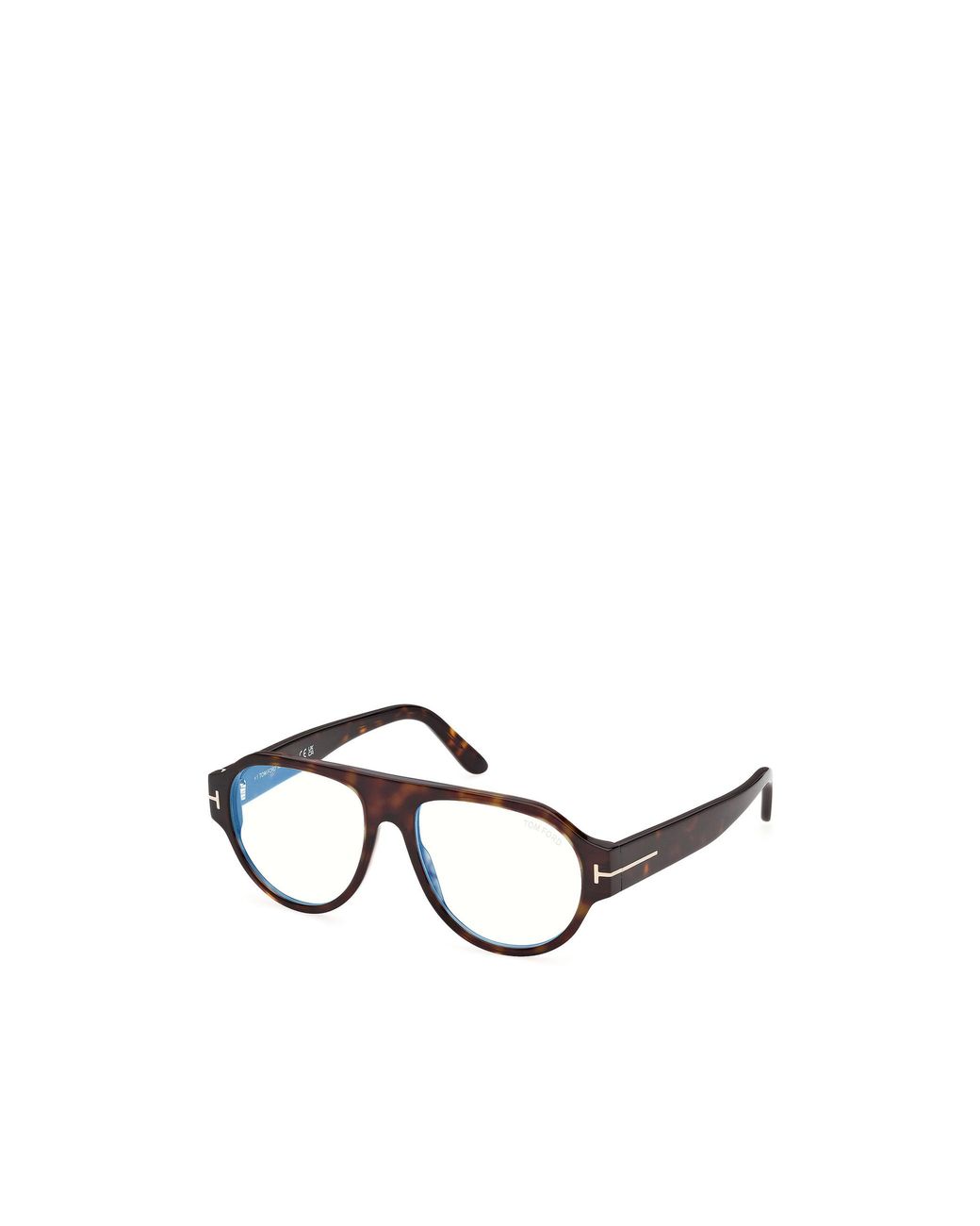 Tom Ford White Eyewear Pilot Frame Glasses for men