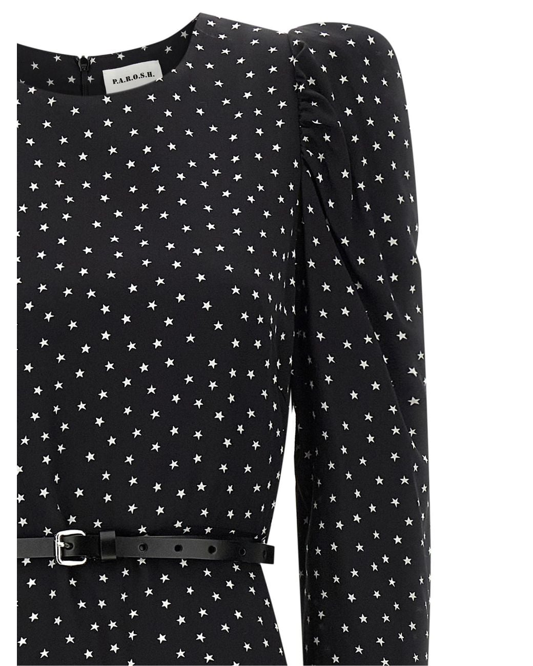 P.A.R.O.S.H. Black P.A.R.O..H. Star Print Maxi Dress