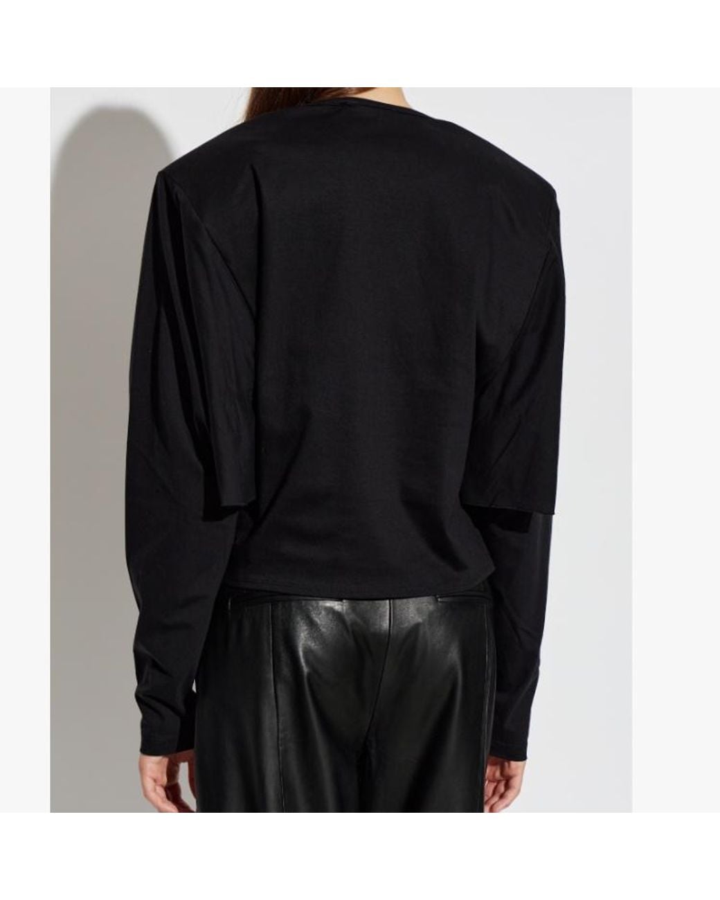 IRO Black Crew Neck Long-Sleeved T-Shirt