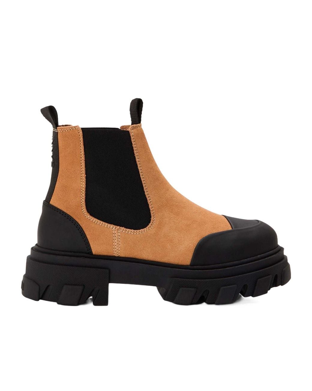 Ganni Black Clted Low Chelsea Boots