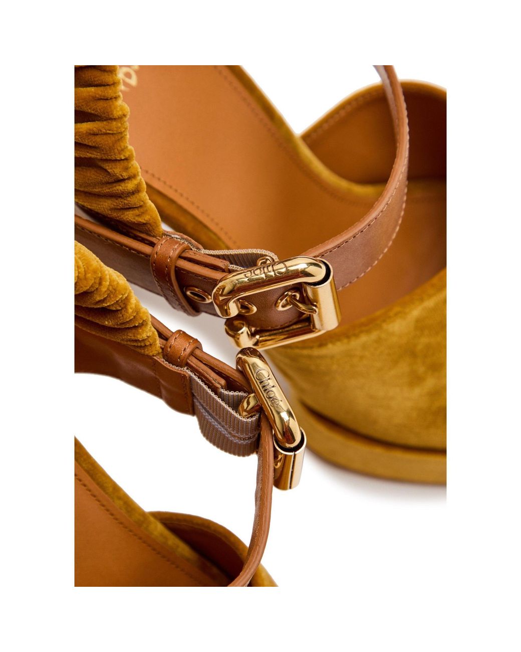 Chloé Brown Suede Heeled Sandals