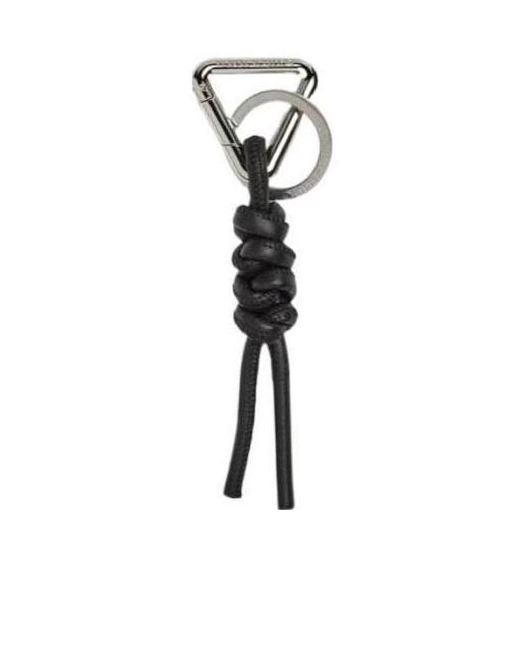 Bottega Veneta White Knotted Charm Ring for men