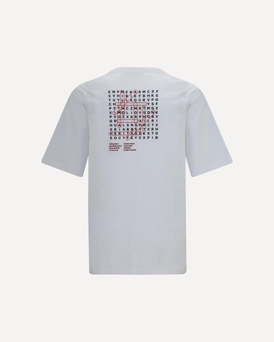 Dolce & Gabbana Blue Crossword Logo Print T-Shirt for men