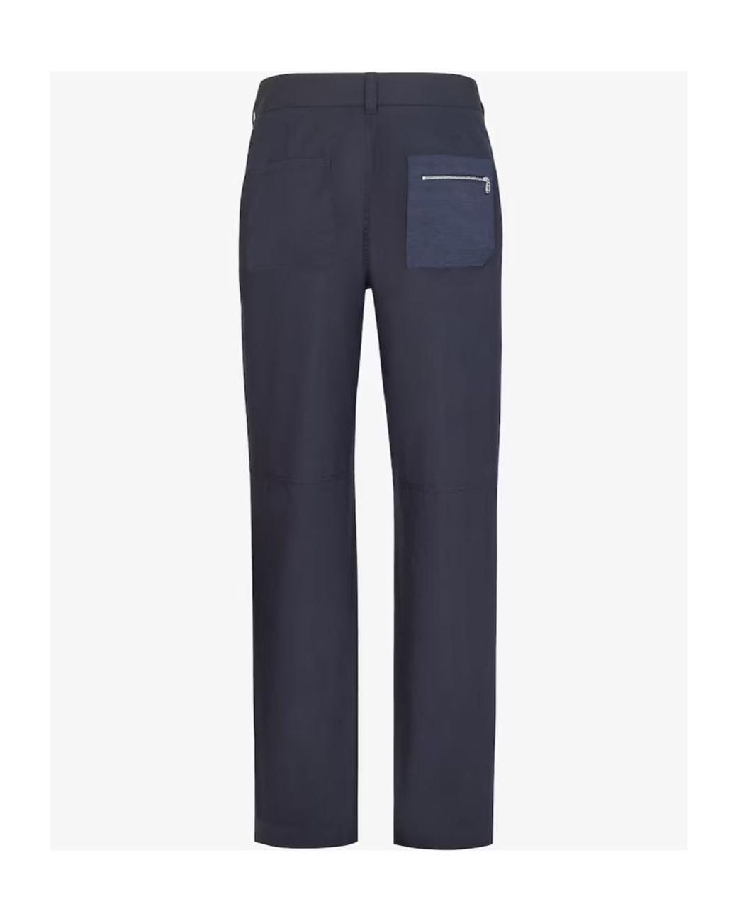 Fendi Blue O'Lock Straight-Leg Trousers for men