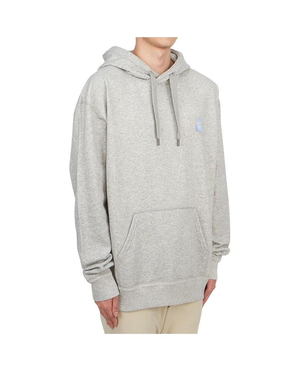Isabel Marant Gray Organic Cotton-Blend Jersey Hoodie for men