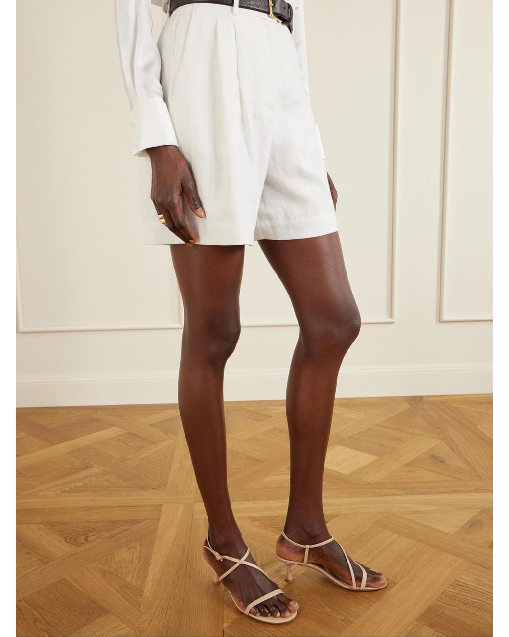 Gianvito Rossi Natural Ascent 55 Leather Sandals