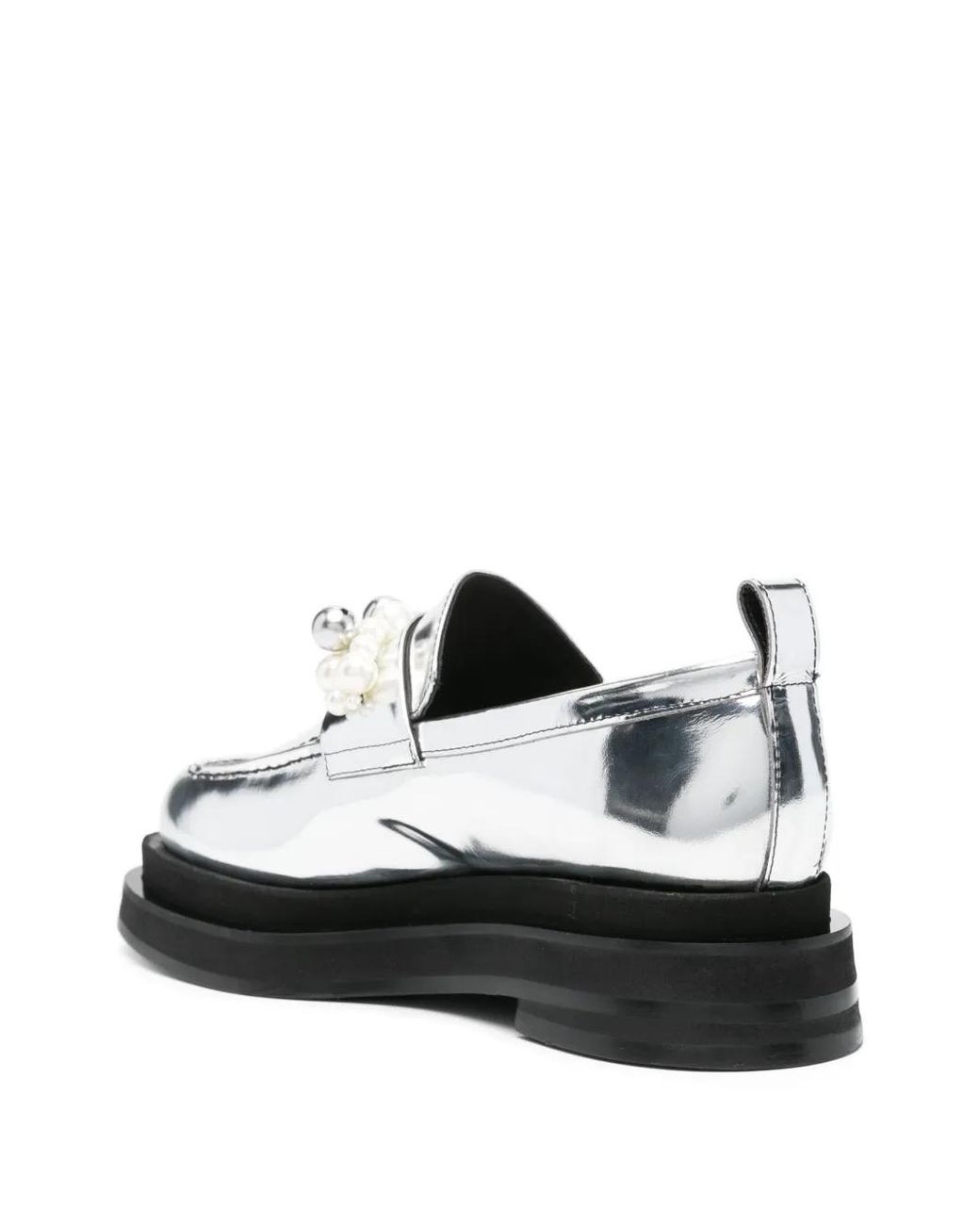 Simone Rocha White Heart Toe Platform Loafers