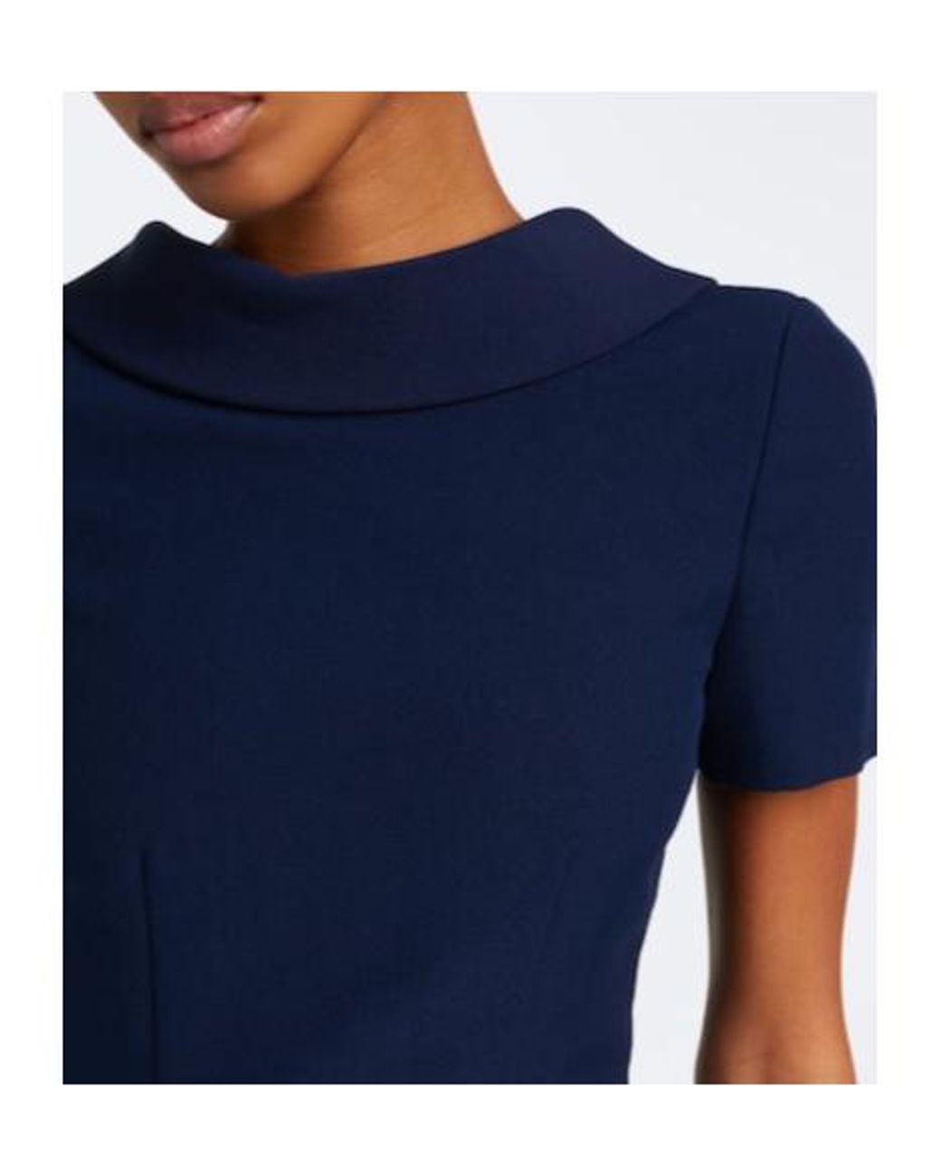 Roland Mouret Blue Padded Shoulder Maxi Dress