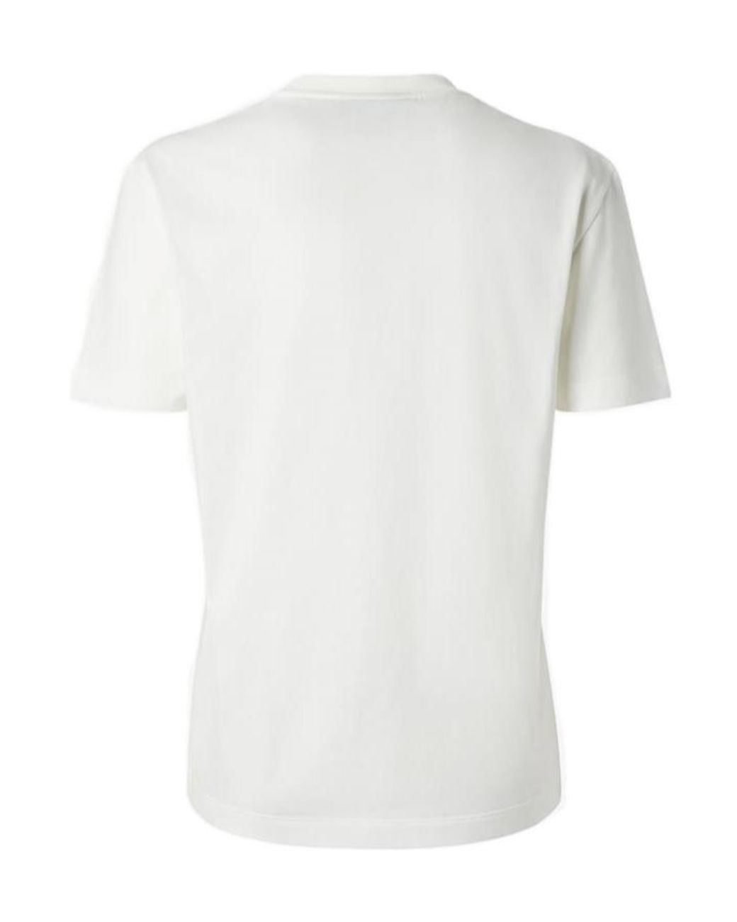 Fendi White Logo Printed Crewneck T-Shirt