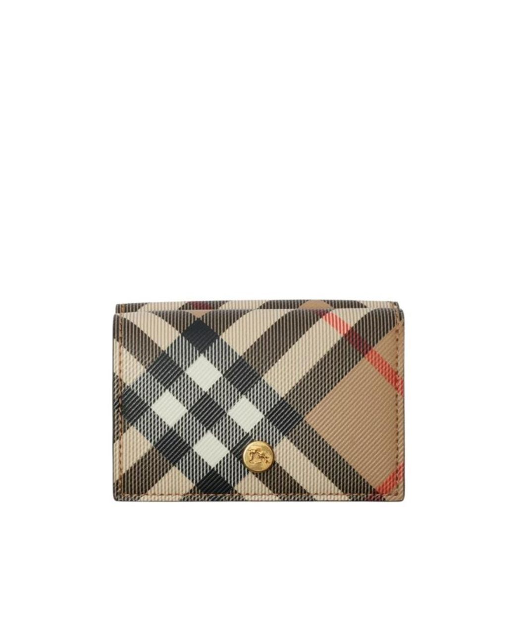 Burberry Multicolor Vintage-Check Foldover-Top Wallet