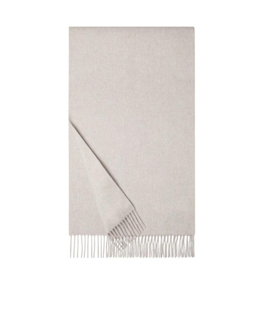 Loro Piana White Grande Unita Scarf