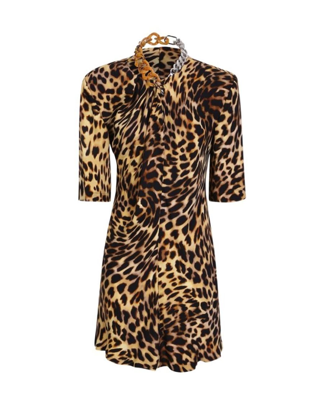 Stella McCartney Black Leopard-Print Dress