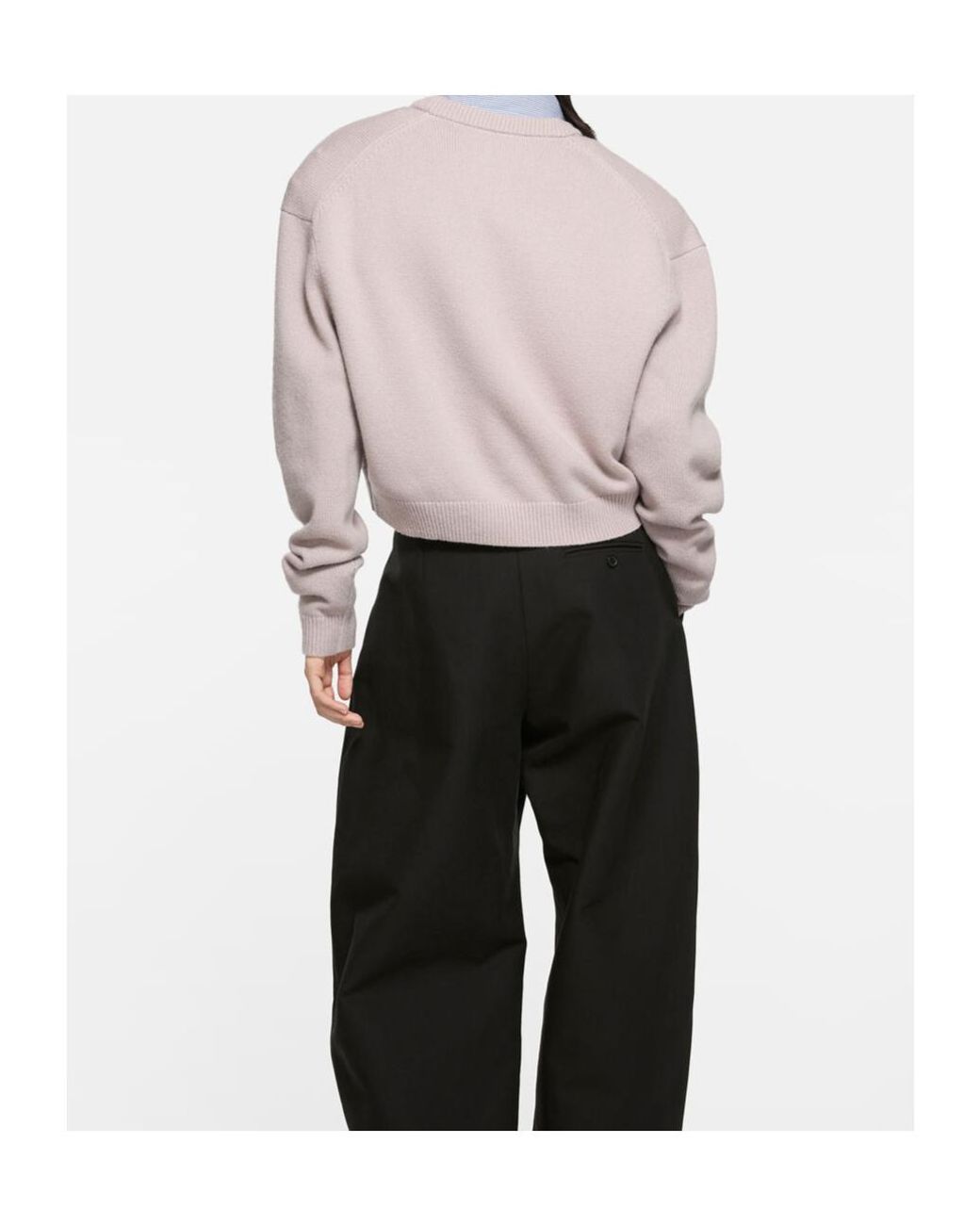 Acne Multicolor Logo Embroidered V-Neck Knitted Jumper