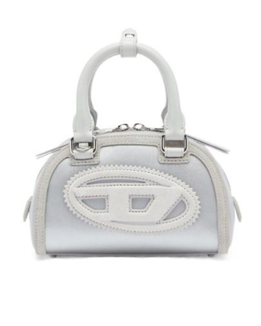 DIESEL Gray 1Dr Dome Top Handle Shoulder Bag for men
