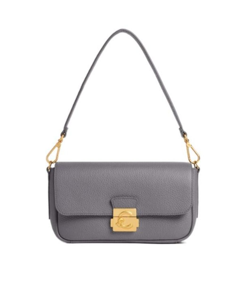 Coccinelle Gray C Me Lock Medium Shoulder Bag