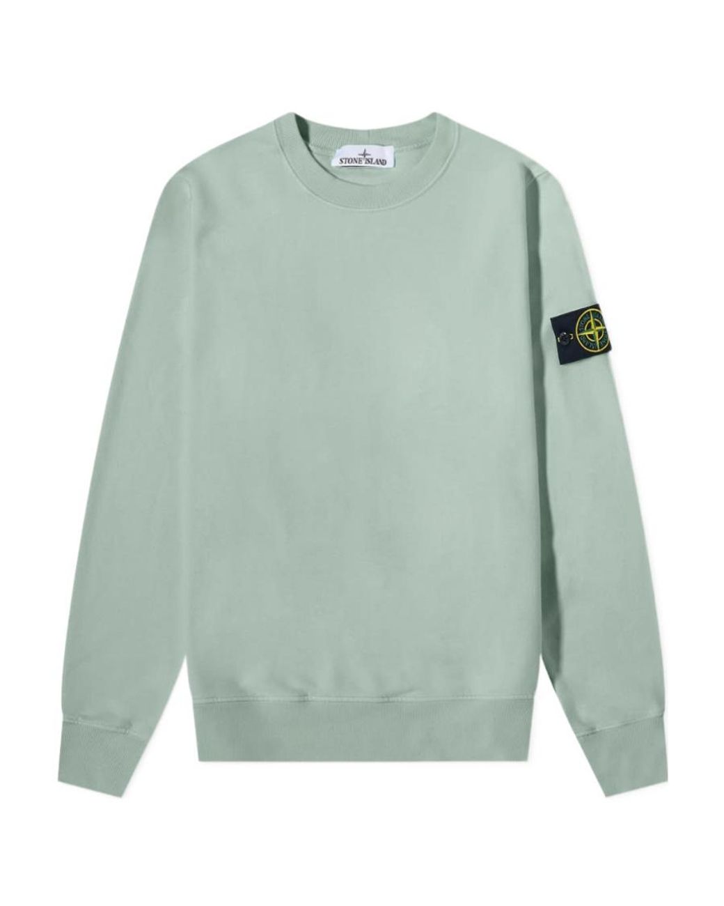 Stone Island Green Compass-Patch Sweatshirt for men