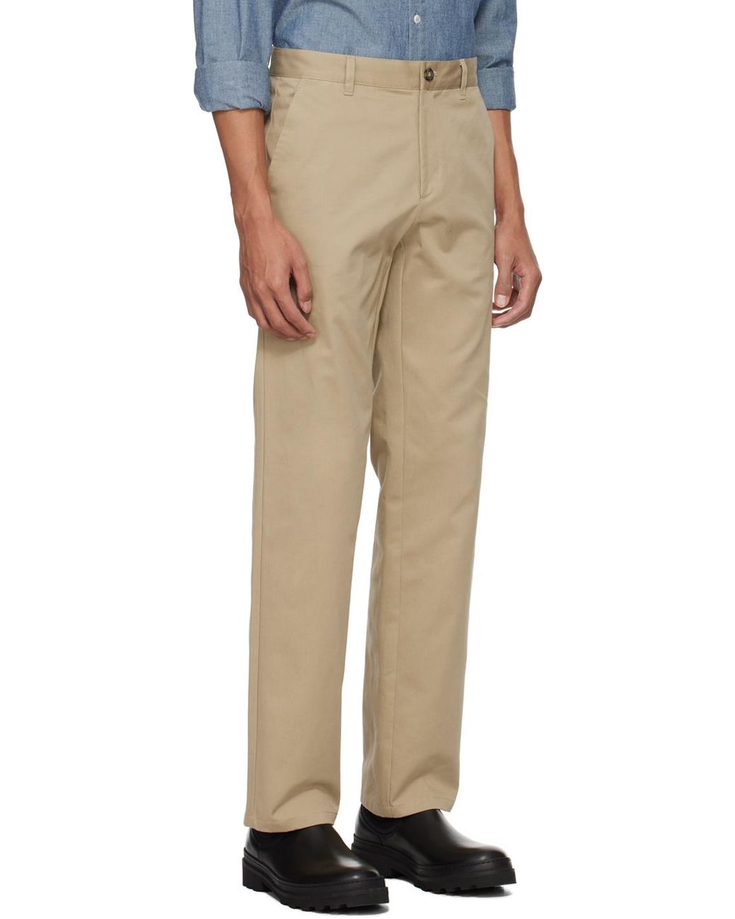 A.P.C. Natural Classic Straight-Leg Pants for men