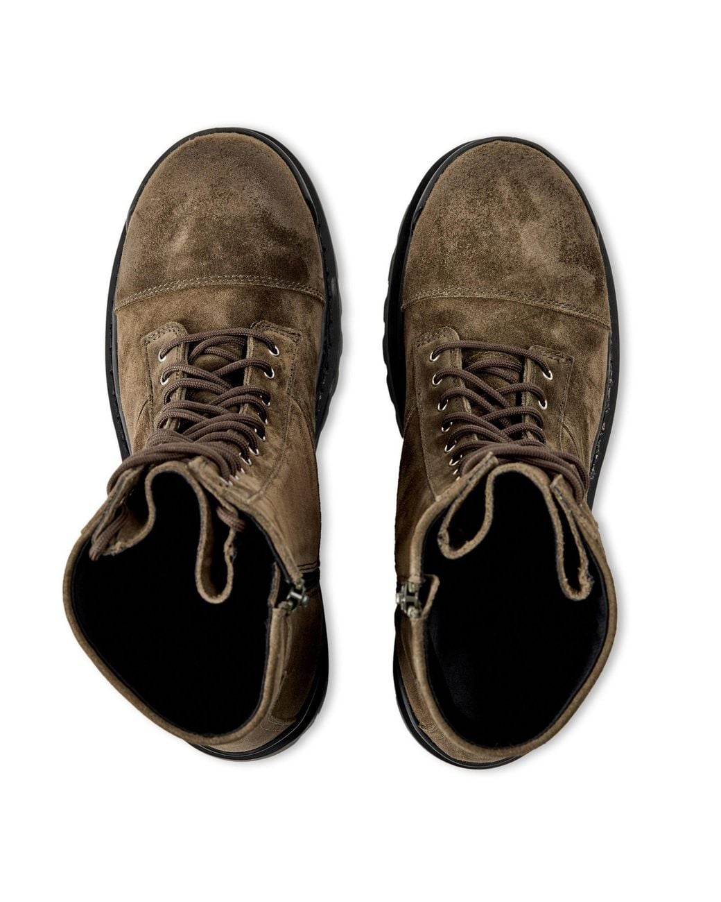 Balenciaga Brown Lace-Up High Boots for men