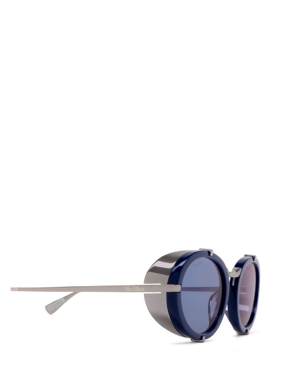 Max Mara Blue Oval Frame Sunglasses