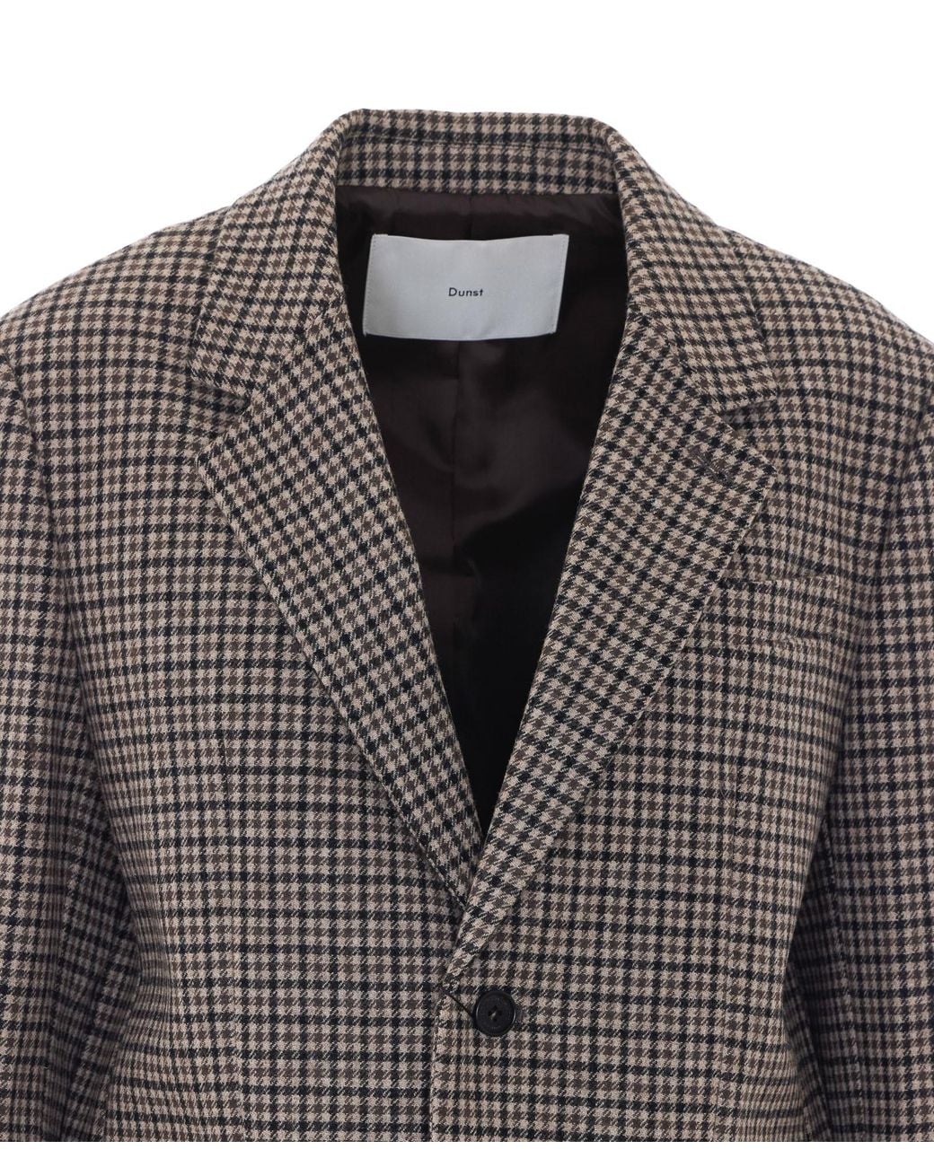 DUNST Gray Lily Checked Single-Breasted Blazer for men