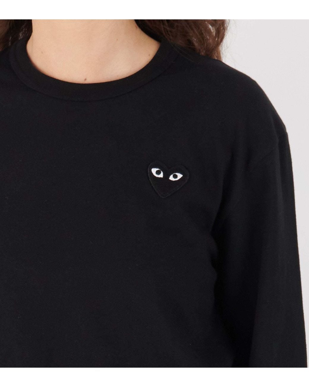COMME DES GARÇONS PLAY Black Long-Sleeved T-Shirt for men