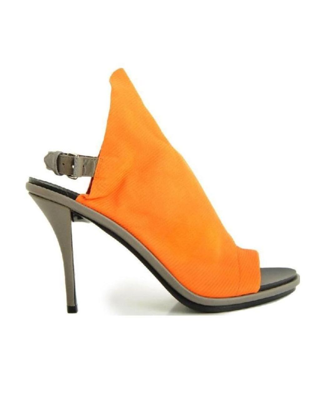 Balenciaga Orange Logo High-Heeled Sandals