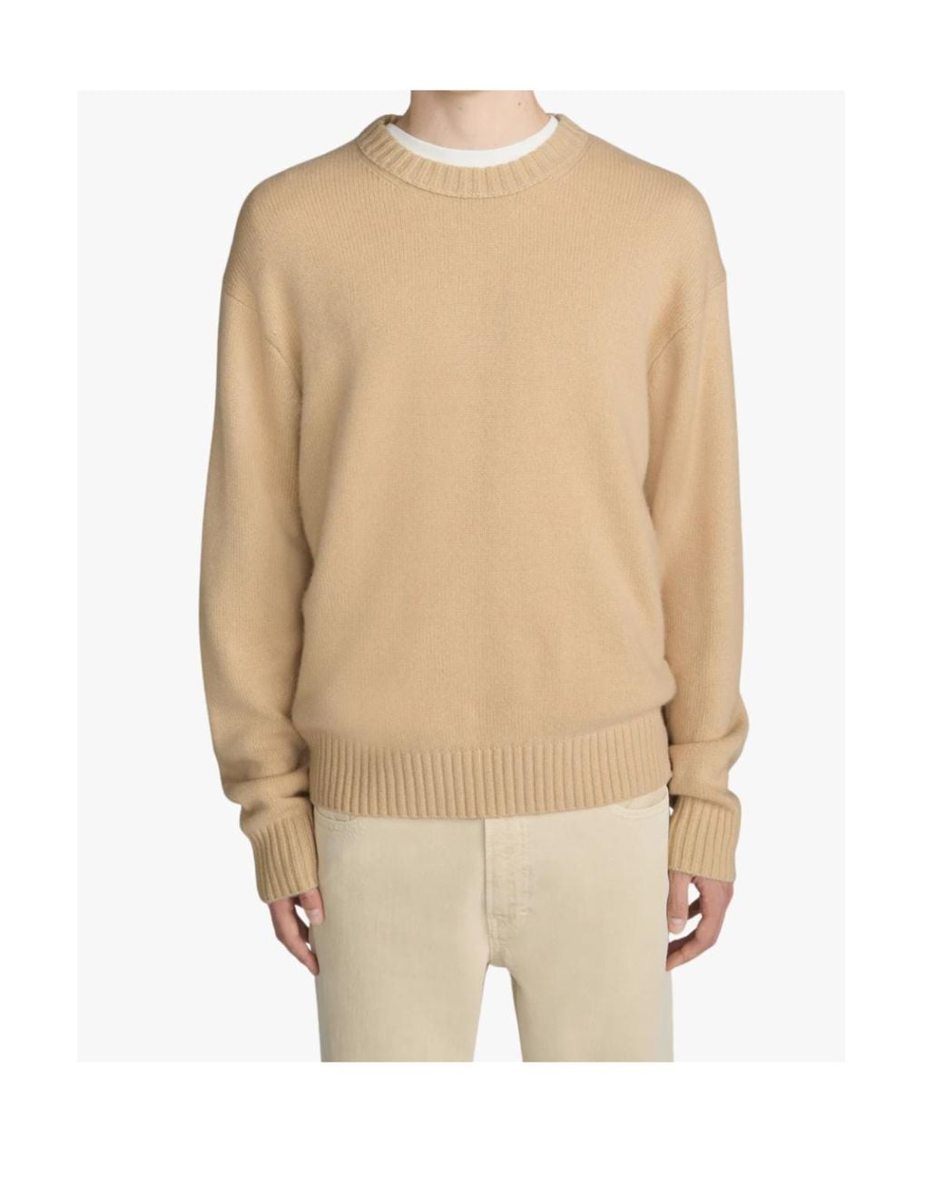 FRAME Natural Crew-Neck Knit Sweater for men