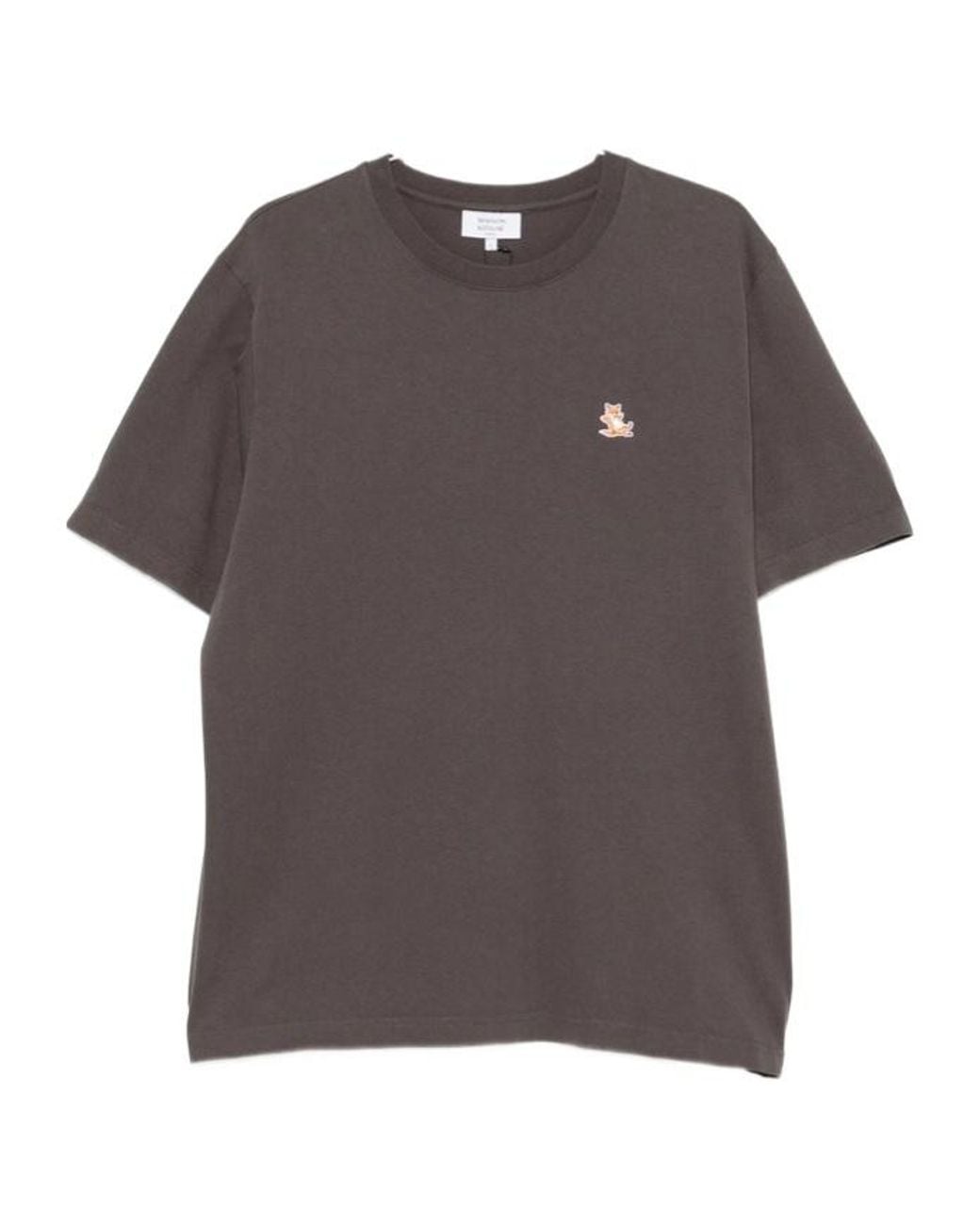 Maison Kitsuné Gray Short-Sleeved T-Shirt for men