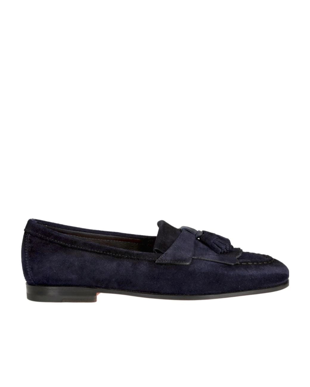 Santoni Blue Andrea Penny Loafers for men