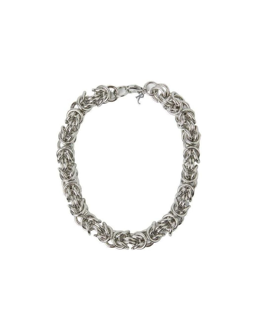 Raf Simons Metallic Cluster Chain Necklace for men