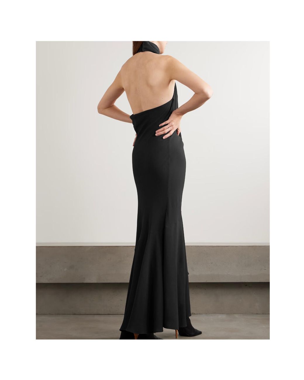 Alaïa Purple Asymmetric Flowy Midi Dress