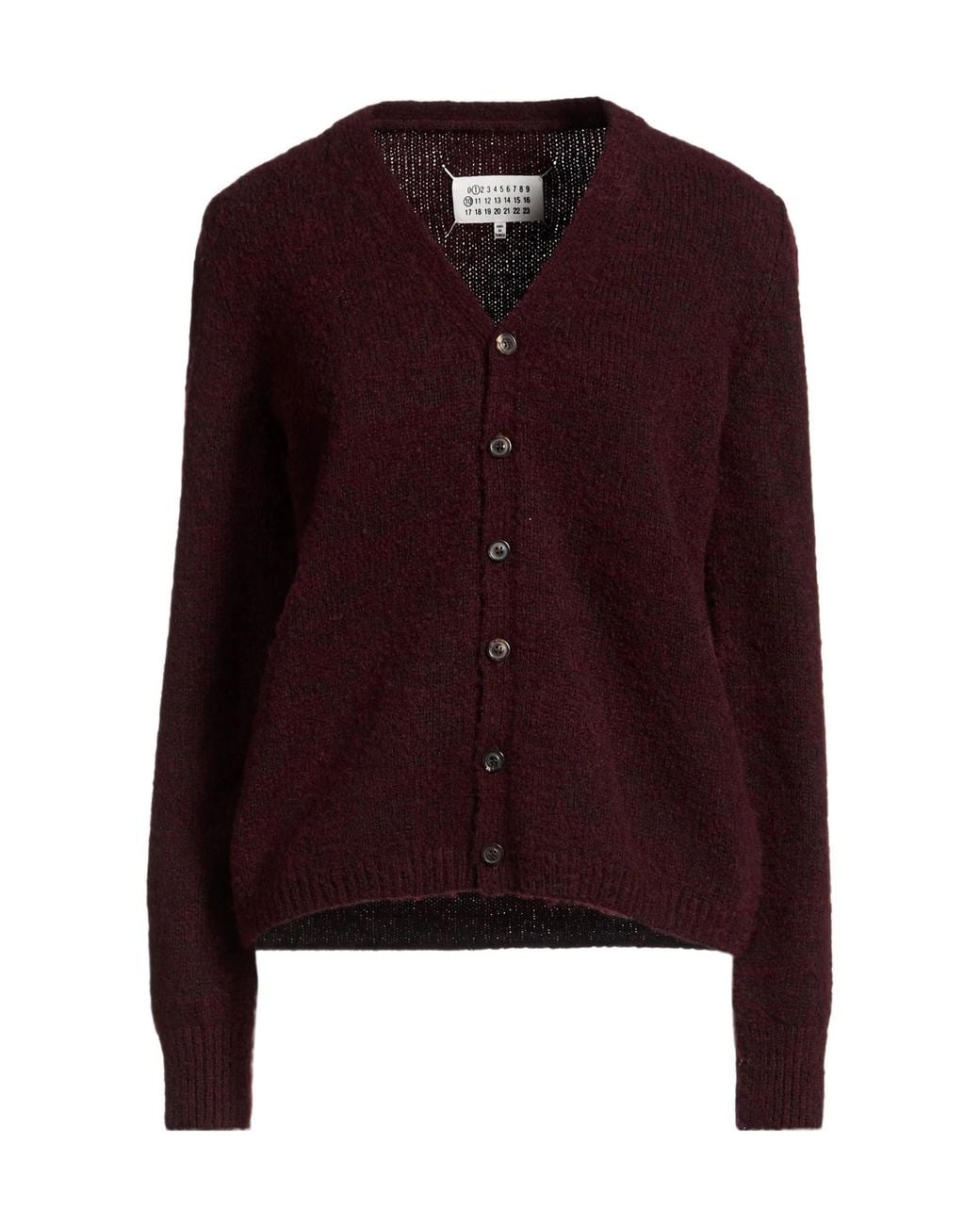 Maison Margiela Purple Two-Tone Knit Cardigan