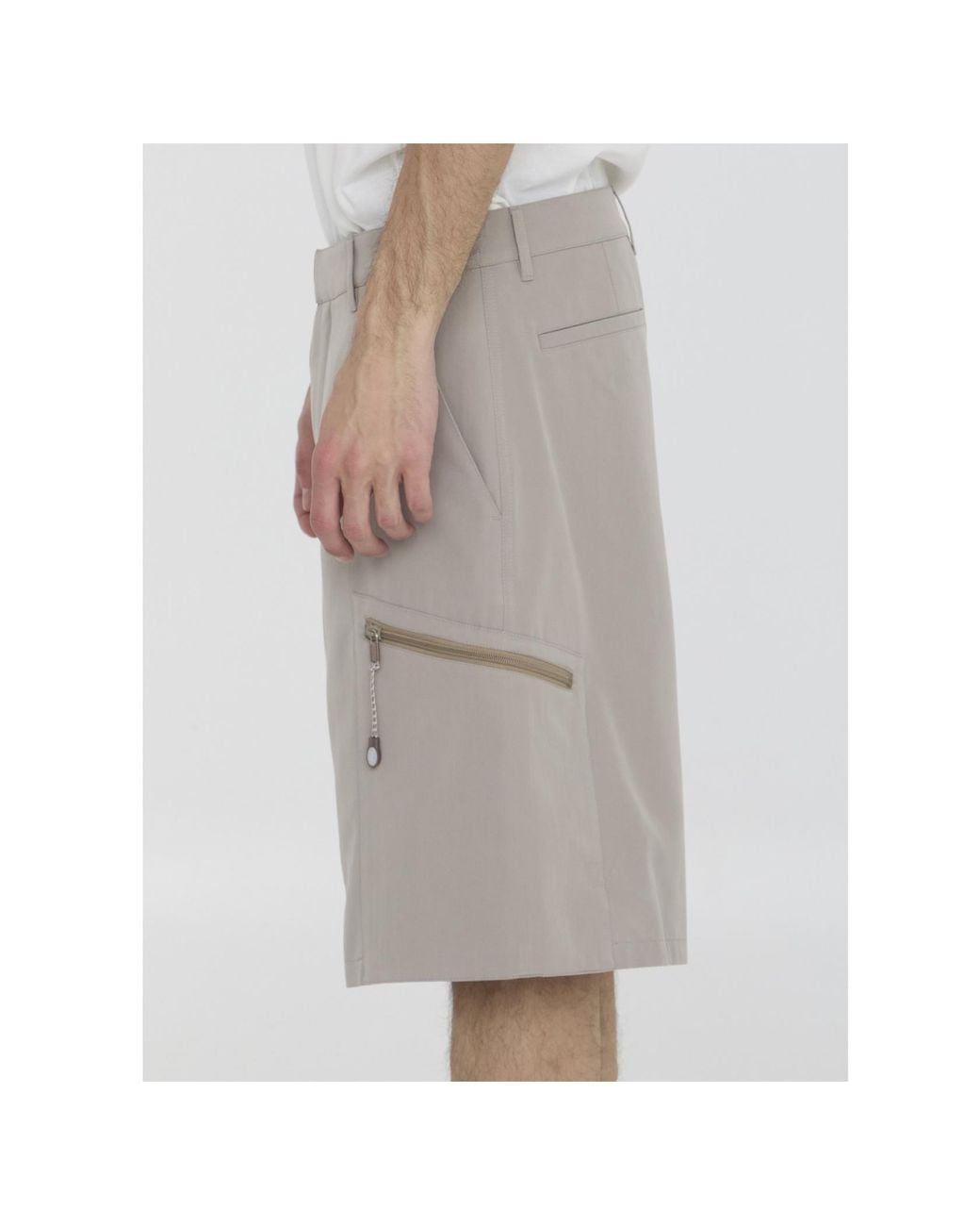 Dior Gray Homme Zip Detailed Bermuda Shorts for men