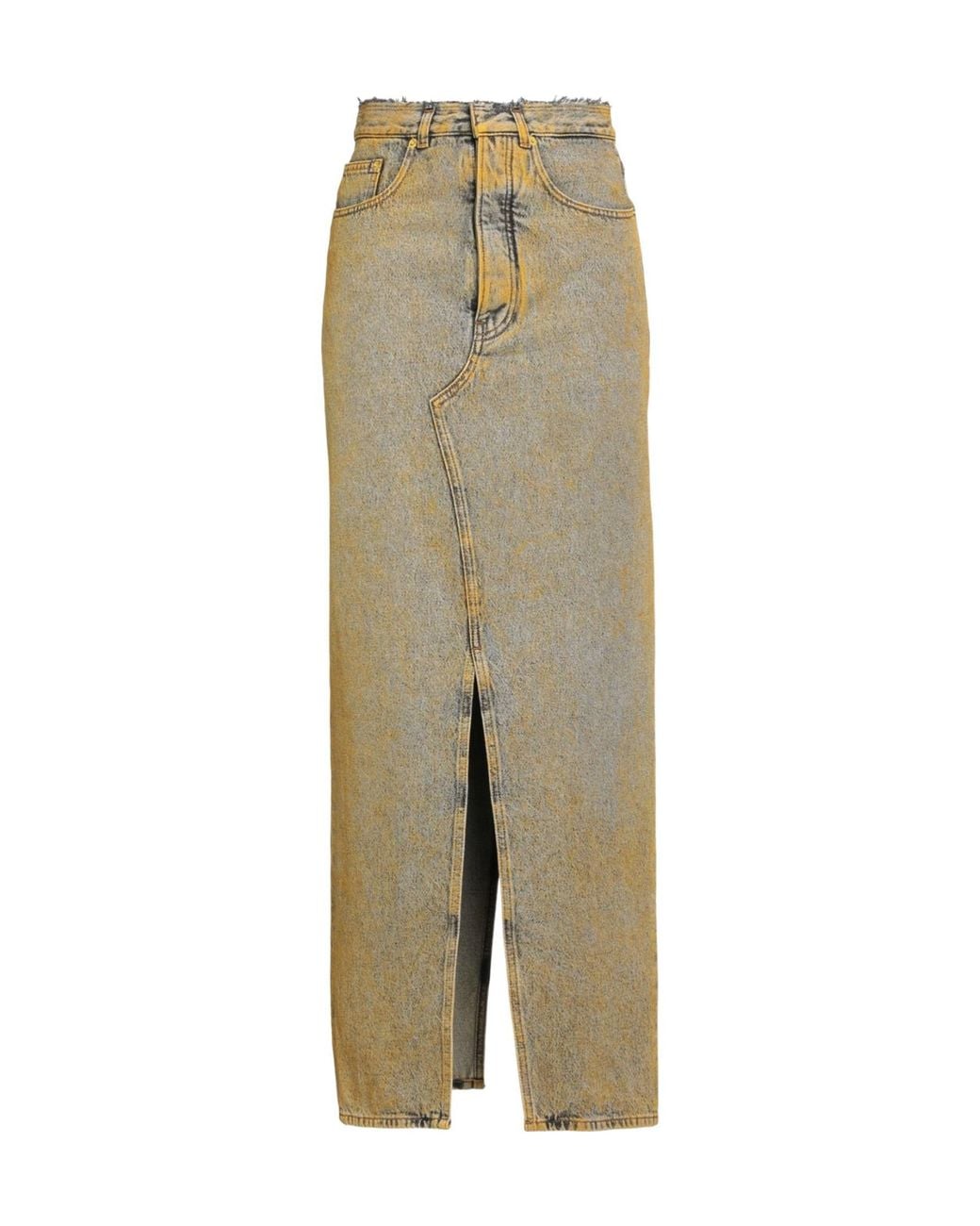 MM6 by Maison Margiela Green Denim Skirts