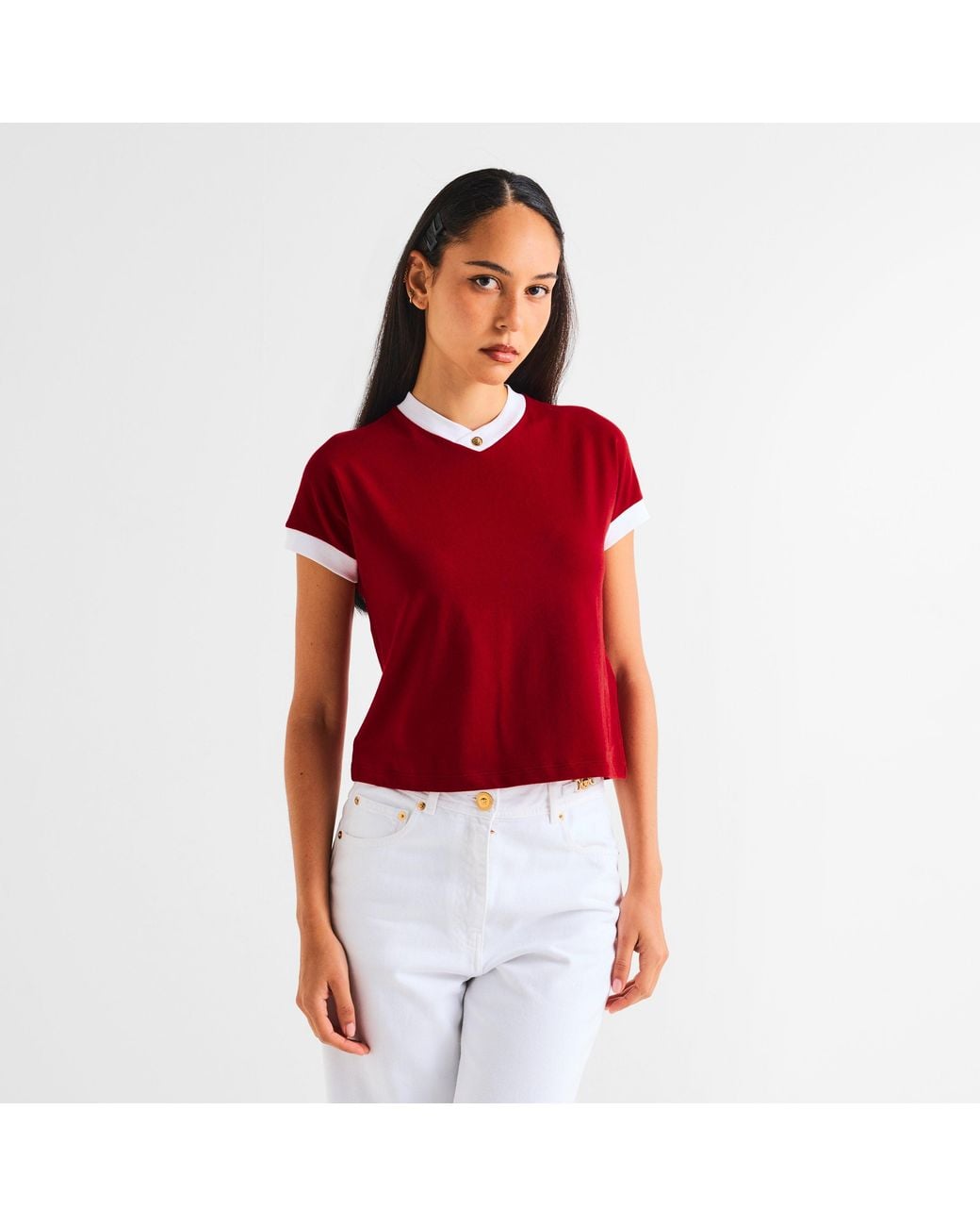 Versace Red Slim-Fit T-Shirt