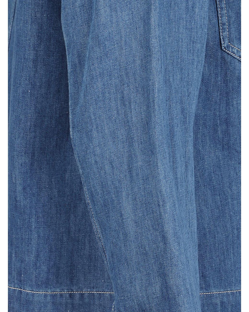 Max Mara Blue Cotton And Linen Denim Jacket