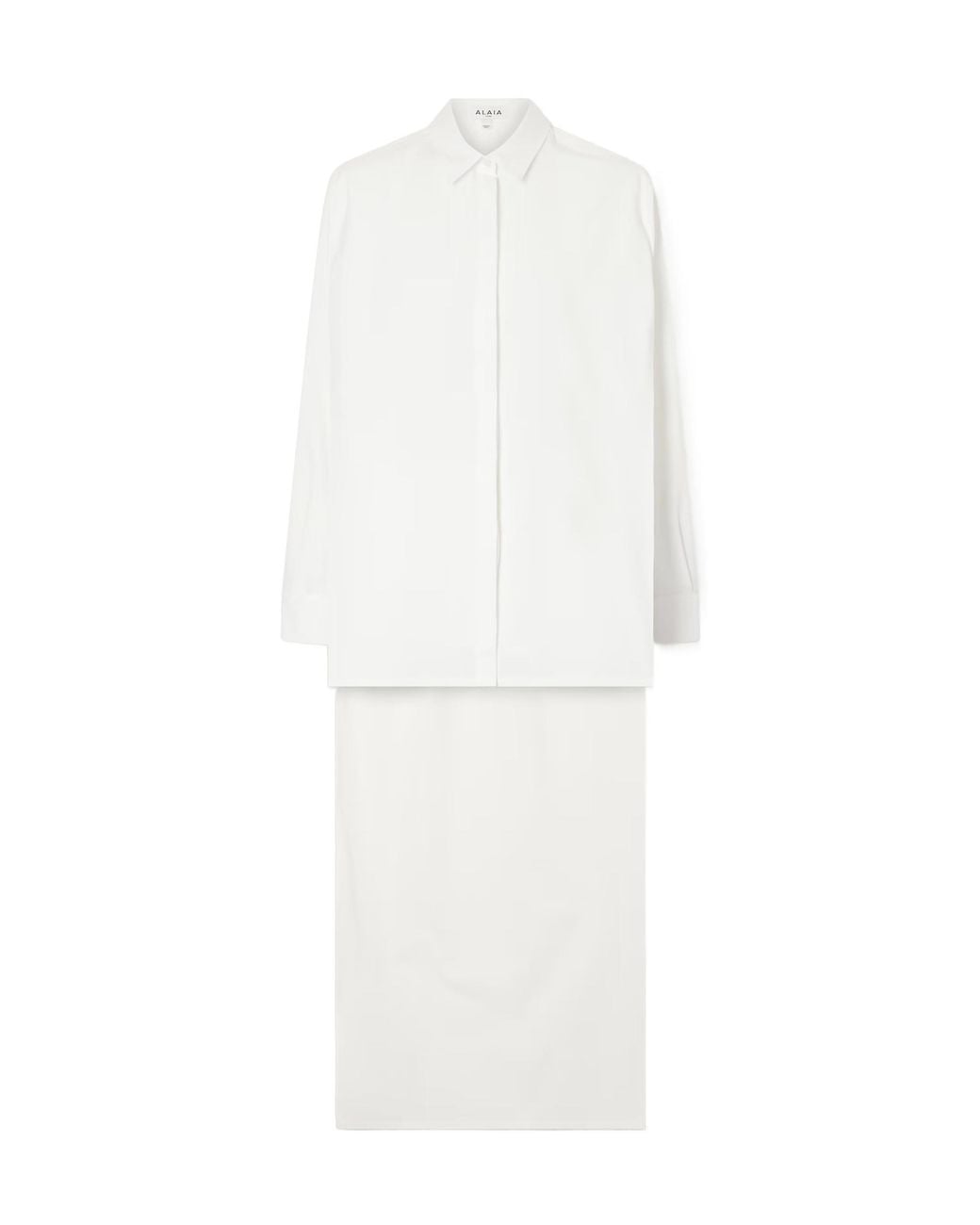 Alaïa White Alaïa Asymmetric Longline Shirt