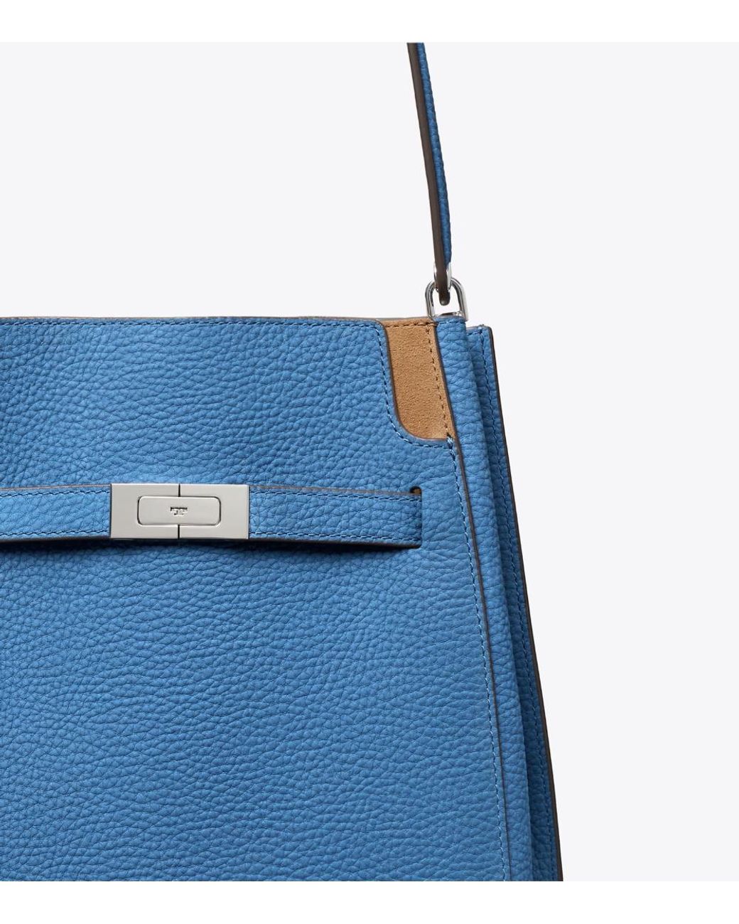 Tory Burch Blue Lee Radziwill Nubuck Bucket Bag
