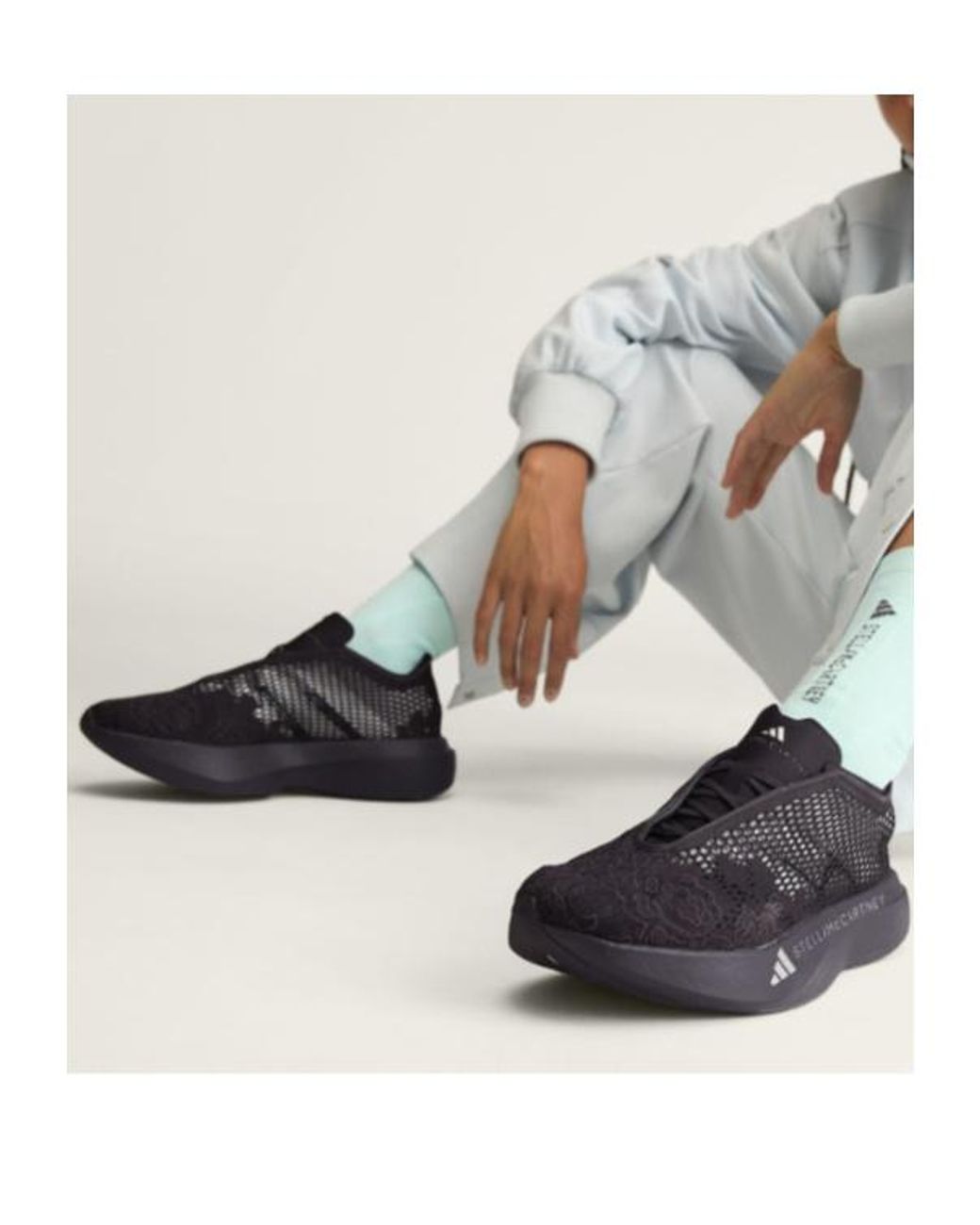 Adidas By Stella McCartney Black X Stella Mccartney Adizero Evo Mesh Sneakers