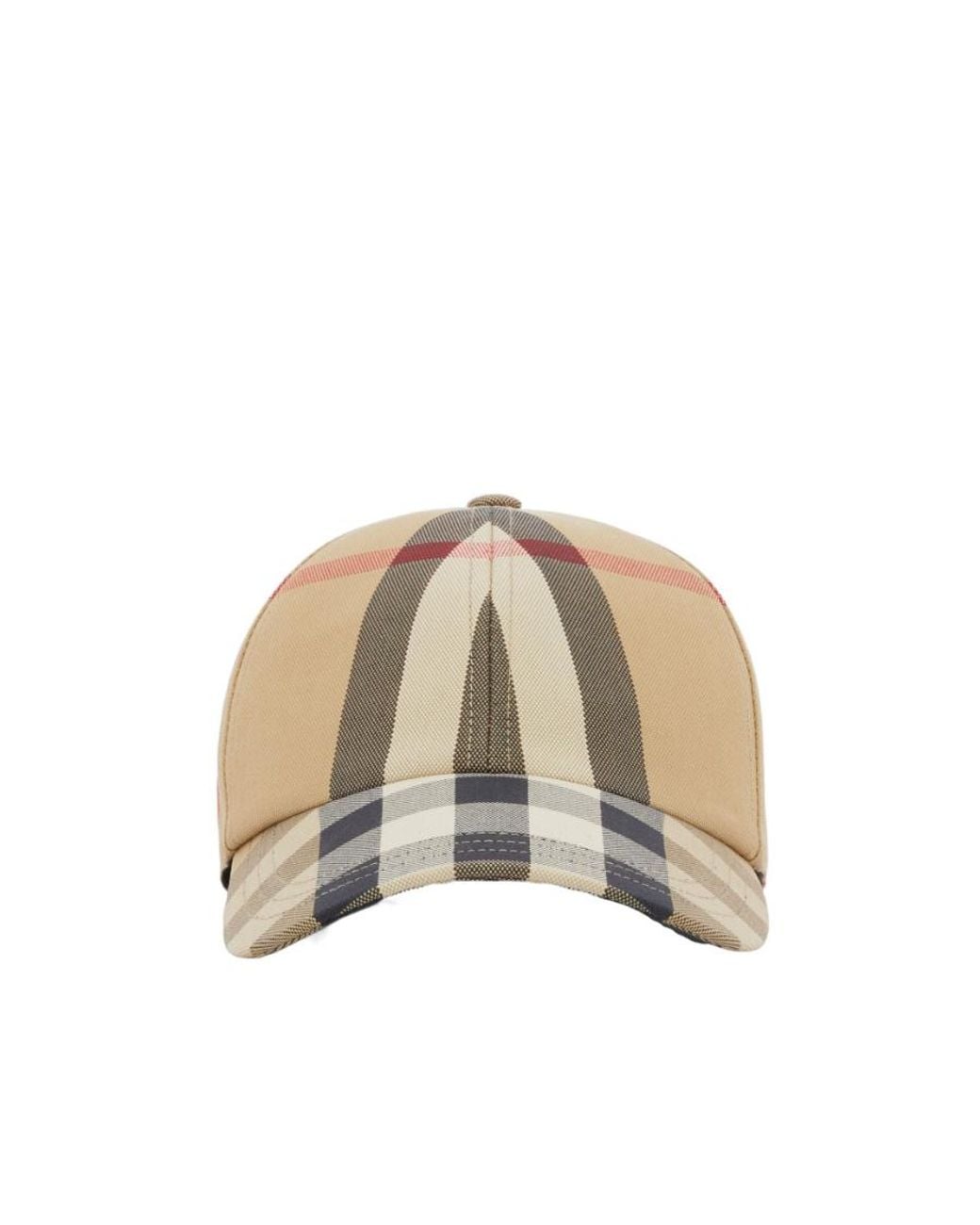 Burberry Natural Embroidered-Logo Check Cotton Baseball Cap for men