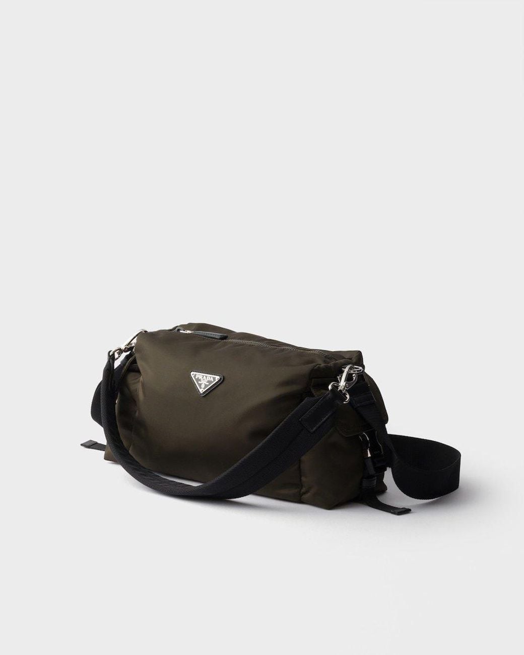 Prada Black Explore Re-Nylon And Leather Bag for men
