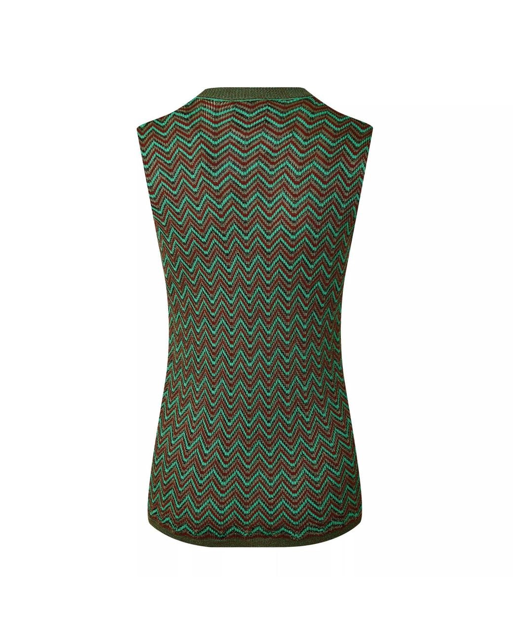 Missoni Green Zag Tank Top