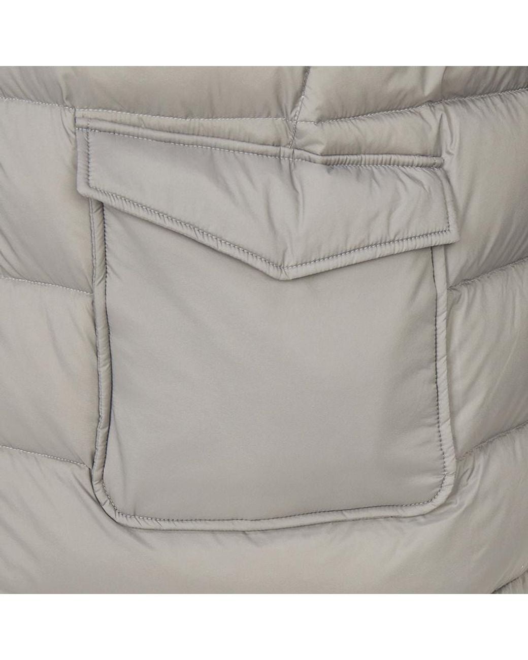 Herno Gray Quilted Hooded Puffer Coat for men