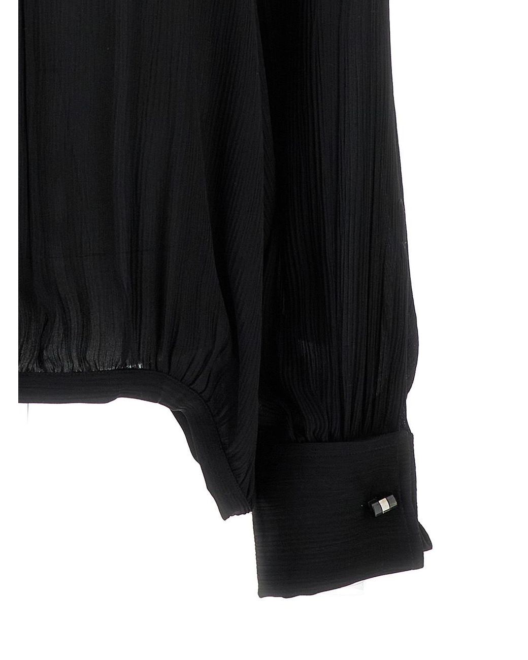 Max Mara Black Crewneck Long-Sleeved Top