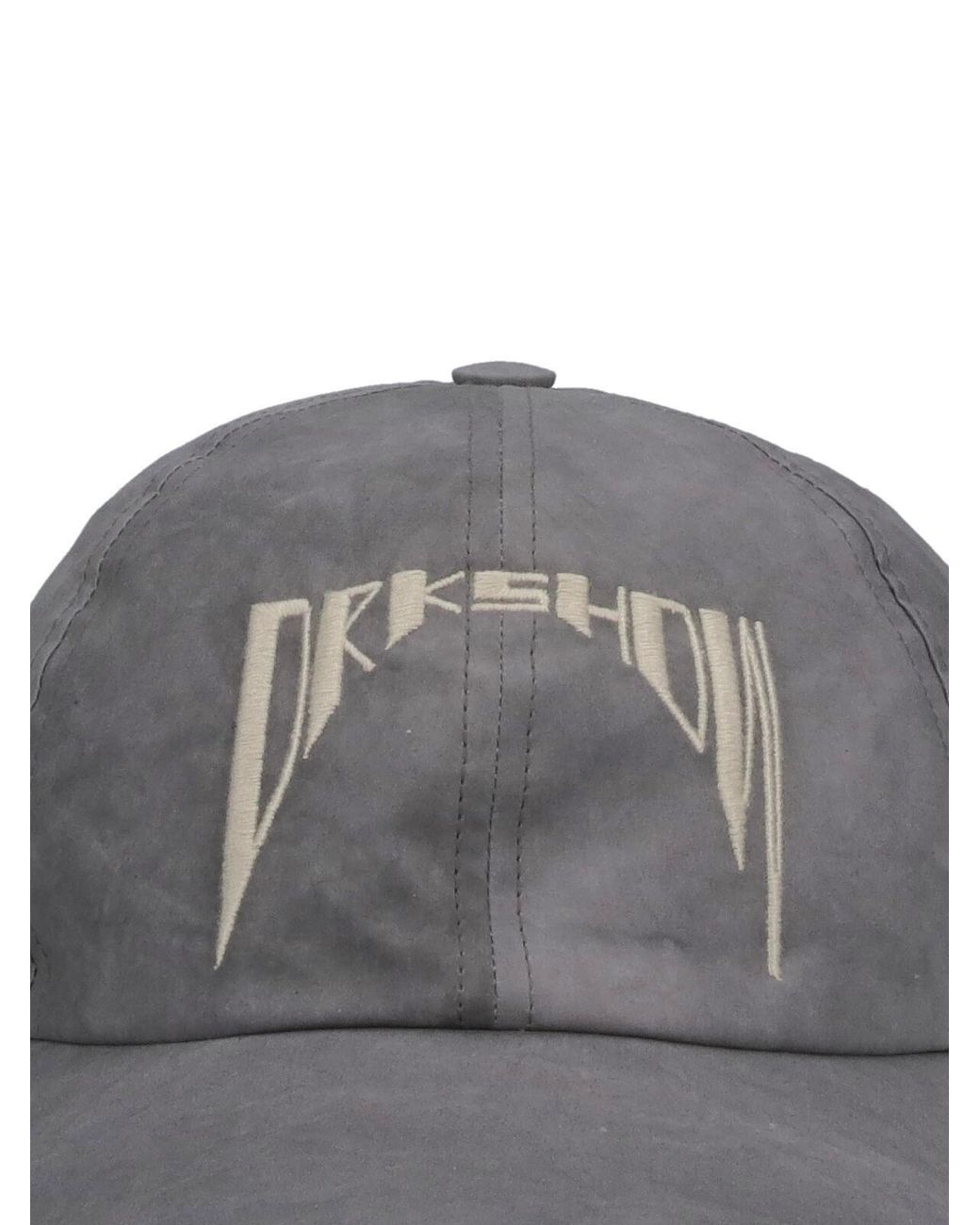 Rick Owens Gray Embroidered Baseball Cap for men