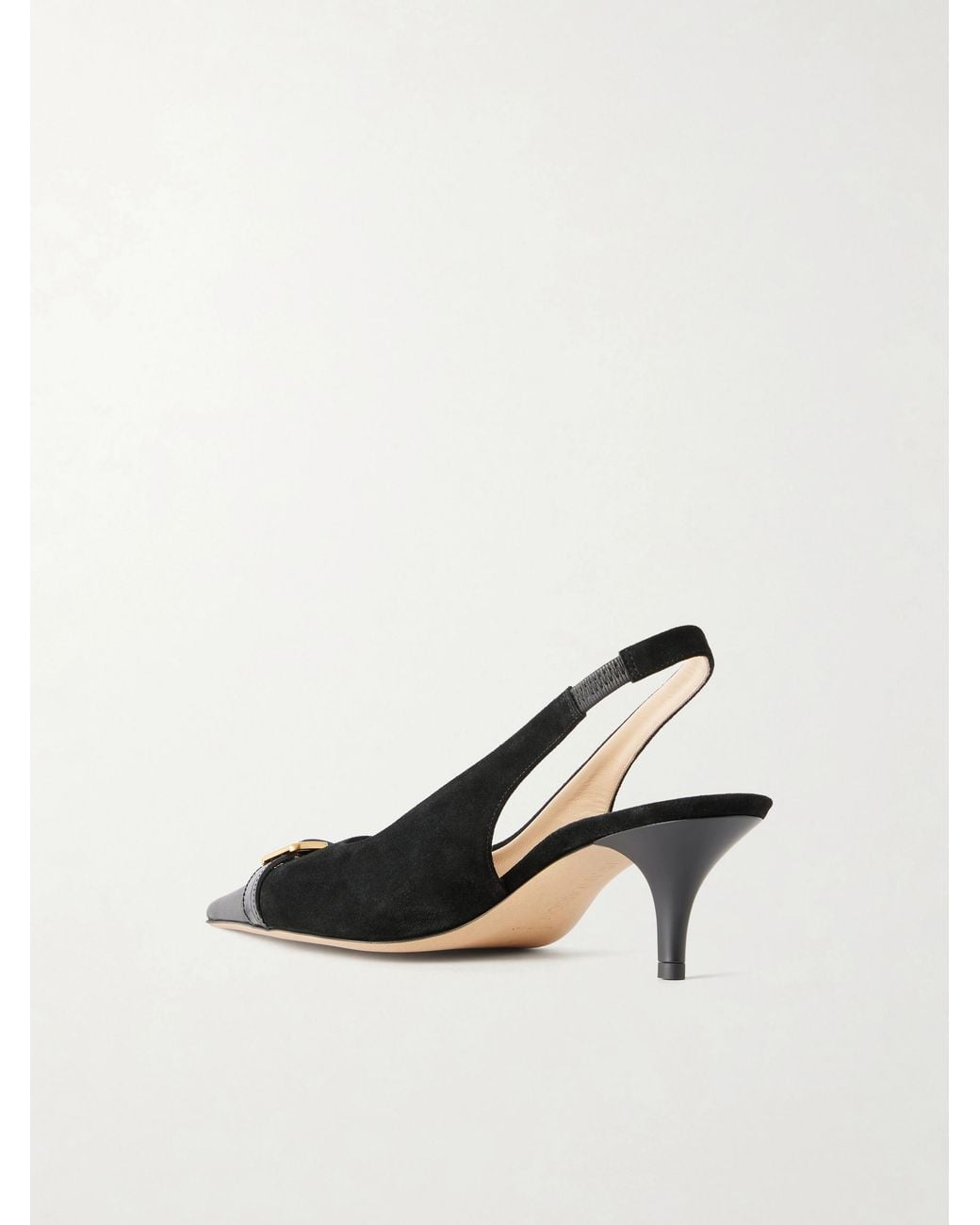 J.W. Anderson Black Suede Slingback Pumps
